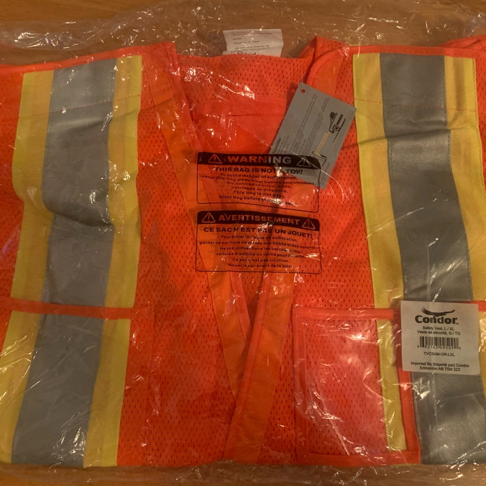 Condor High-Visibility Safety Vest - Orange and Yellow
